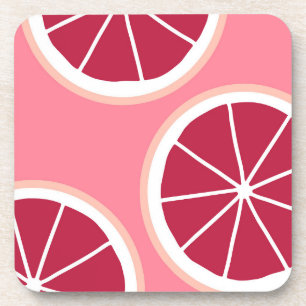 Roze grapefruitdia bier onderzetter