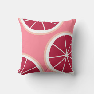 Roze grapefruitdia kussen