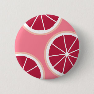 Roze grapefruitdia ronde button 5,7 cm