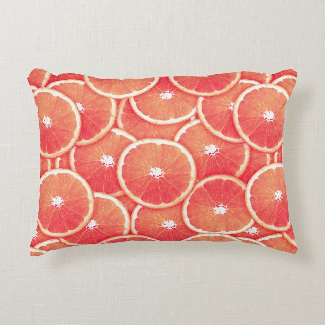 Roze grapefruitmoes accent kussen (Voorkant)