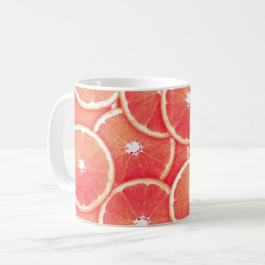 Roze grapefruitmoes koffiemok (Voorkant links)