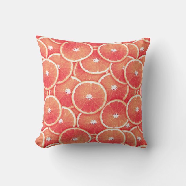 Roze grapefruitmoes kussen (Voorkant)