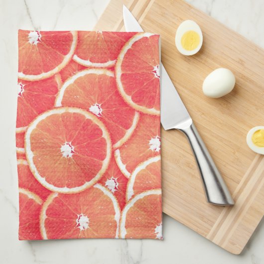 Roze grapefruitmoes theedoek (Quarter Fold)