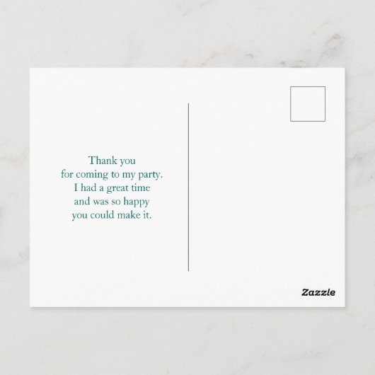 Roze grapefruitpatroon op groene strepen Dank u we Briefkaart (Achterkant)