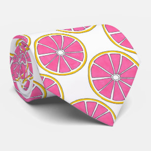 Roze grapefruits Citrus Fruit Foodie Print Stropda Stropdas