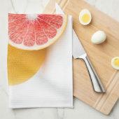 Roze grapefruits theedoek (Quarter Fold)