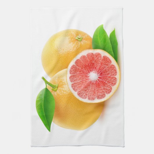 Roze grapefruits theedoek (Verticaal)