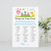 Roze grappig konijn Wat zit er in je handtas? (Staand voorkant)