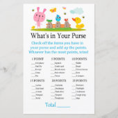 Roze grappig konijn Wat zit er in je handtas? (Voorkant)