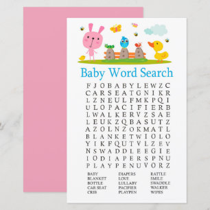 Roze grappige konijn Baby woord kluwen spel
