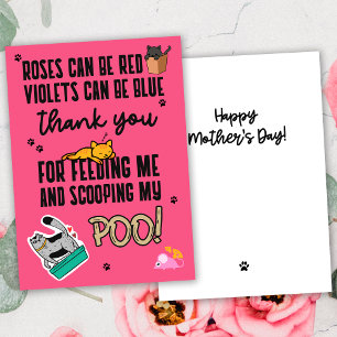 Roze Grappige Schattige Gelukkige Moederdag Van Ka Kaart