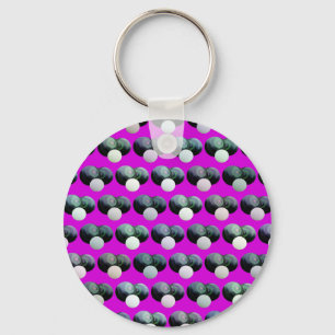 Roze grasbowlenpatroon, sleutelhanger