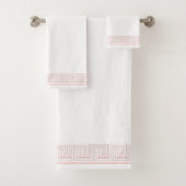 Roze Grecian Frieze Design Bad Handdoek (Insitu)