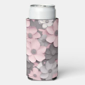 Roze-Grijs 3D Poppies Moeder van de Bruid (Seltzer Achterkant)