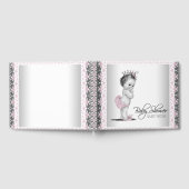 Roze grijs Baby shower gastenboek (Volledig)