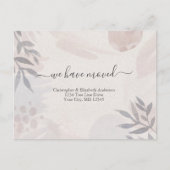 Roze Grijs Boho Botanische Waterverf Bewegen Aankondigingskaart (Voorkant)