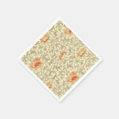 Roze grijs botanisch bloemmotief servetten (Hoek)