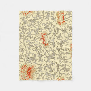  Roze Grijs Botanische Bloemen Fleece Deken