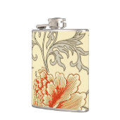  Roze Grijs Botanische Bloemen Heupfles (Links)