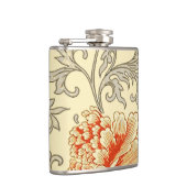  Roze Grijs Botanische Bloemen Heupfles (Rechts)