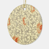 Roze Grijs Botanische Bloemen Keramisch Ornament (Links)