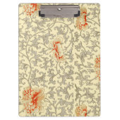 Roze Grijs Botanische Bloemen Klembord (Voorkant)