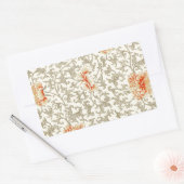  Roze Grijs Botanische Bloemen Rechthoekige Sticker (Envelop)