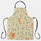  Roze Grijs Botanische Bloemen Schort (Voorkant)