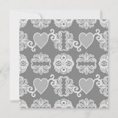 Roze & Grijs  Chic Baby shower Uitnodiging (Achterkant)