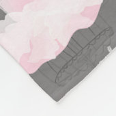 Roze & Grijs Couture Ballerina Meisjes Slaapkamer Fleece Deken (Hoek)