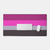 Roze grijs en donker gedempt Paarse streepjespatro Bureaumat (Keyboard & Muis)