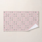 Roze, grijs en wit bad handdoek (Handdoek)