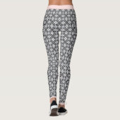 Roze, grijs en wit patroon leggings (Achterkant)
