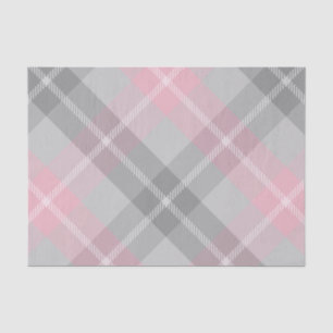 Roze grijs en wit plaid tissuepapier