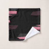 roze grijs en zwart abstract bad handdoek (Wasdoekje)