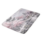 Roze Grijs Japanse Sakura Bloesems Pagoda Badmat (Gekanteld)