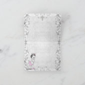  Roze Grijs Meisje Doop Dank u Kaarten (Binnen)