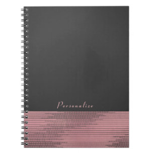 Roze & Grijs Moderne Glam Lovertjes Chic Elegant Notitieboek