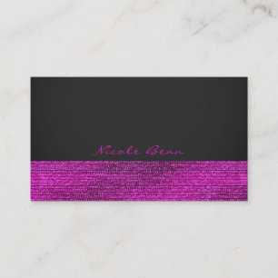Roze & Grijs Moderne Glam Lovertjes Elegante Chic Visitekaartje
