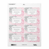 Roze Grijs Mums Baby shower Waterfles Favor Etiket (Full Sheet)