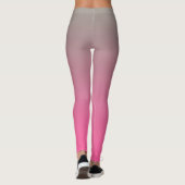 Roze Grijs Ombre Gradient Custom Business Logo Leggings (Achterkant)