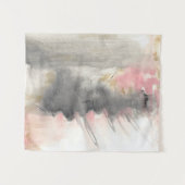 Roze, grijze Abstracte, moderne, geverfde kunst Wandkleed (Voorkant (horizontaal))