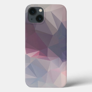 Roze grijze Abstracte piramide Patroonontwerp iPhone 13 Hoesje