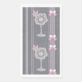 Roze & Grijze AI kunst Servet