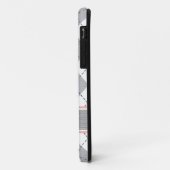 Roze grijze Argyle Preppy Case-Mate iPhone Case (Achterkant/links)