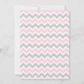 Roze grijze Baby Sprinkle/baby shower voor meisjes Kaart (Achterkant)