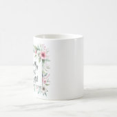 Roze & Grijze Bloemen Moeder Koffie Mok (Center)