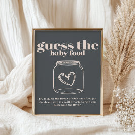 Roze Grijze Boho Typografie Baby Guess Baby Food Poster