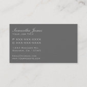 Roze grijze chevron visitekaartjes (Achterkant)