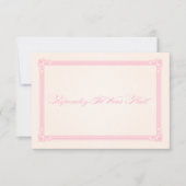 Roze, grijze en crème Poster stijl bruiloft RSVP (Voorkant)